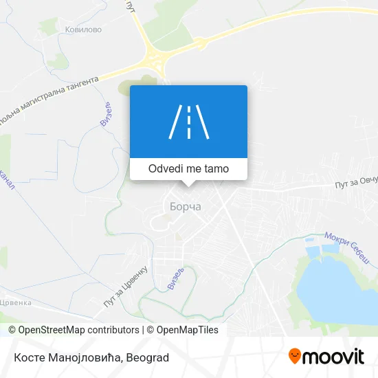 Косте Манојловића mapa