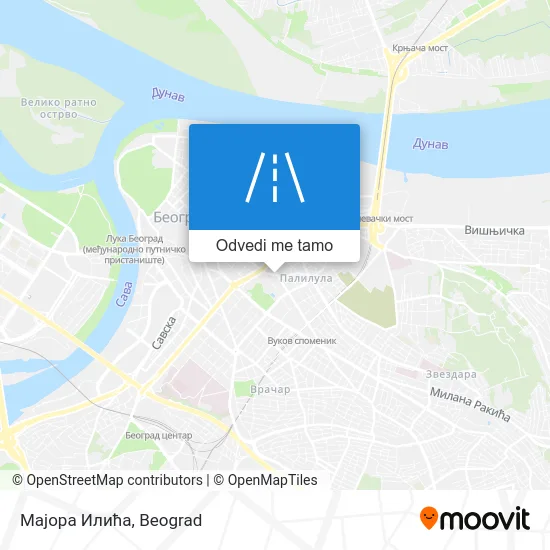 Мајора Илића mapa