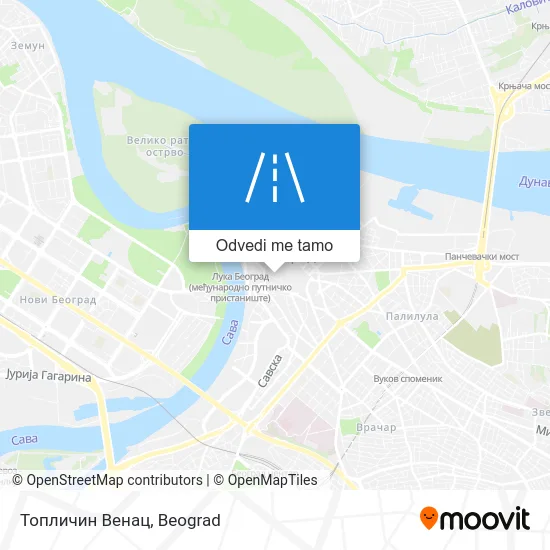 Топличин Венац mapa