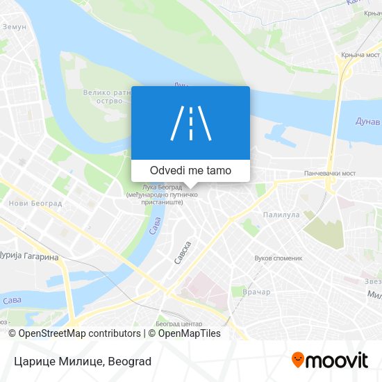 Царице Милице mapa