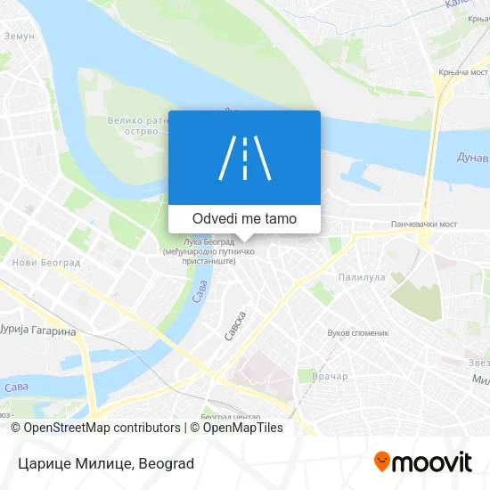 Царице Милице mapa