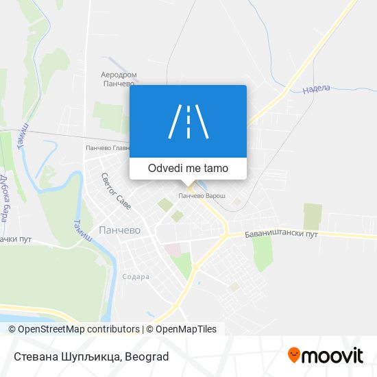 Стевана Шупљикца mapa