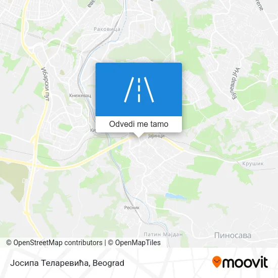 Јосипа Теларевића mapa