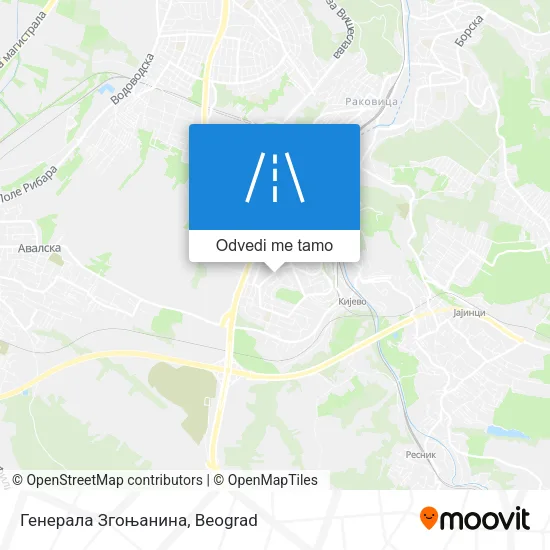 Генерала Згоњанина mapa