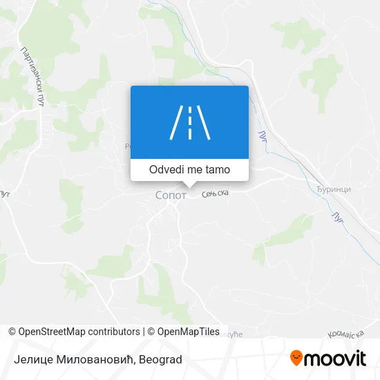 Јелице Миловановић mapa