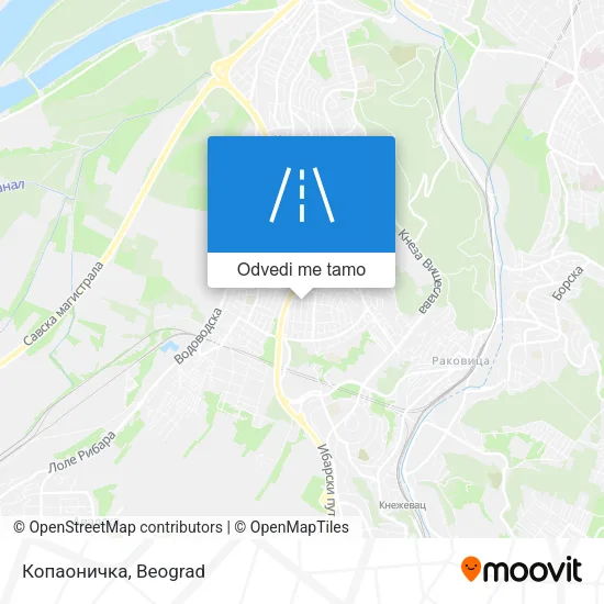 Копаоничка mapa