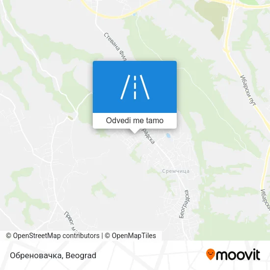 Обреновачка mapa