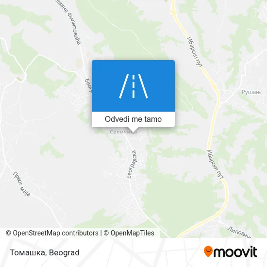 Томашка mapa