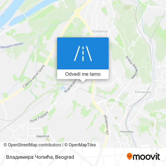 Владимира Чопића mapa
