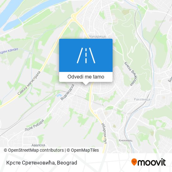 Крсте Сретеновића mapa