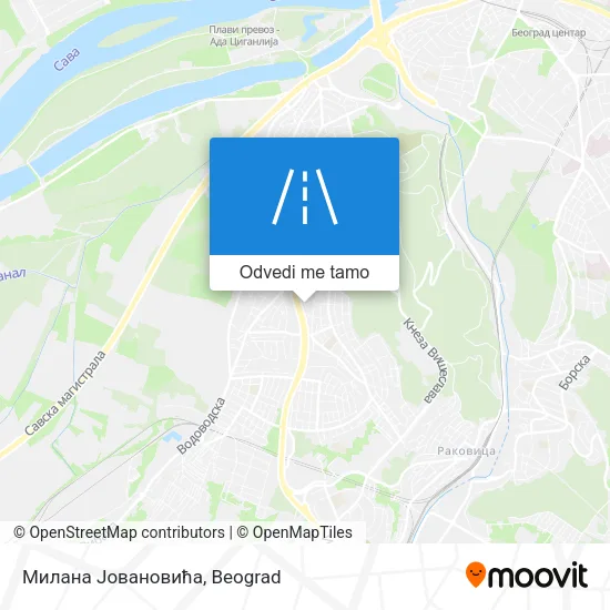 Милана Јовановића mapa