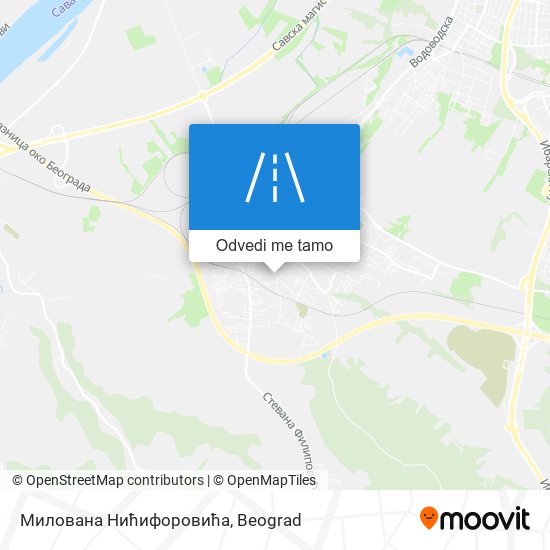 Милована Нићифоровића mapa