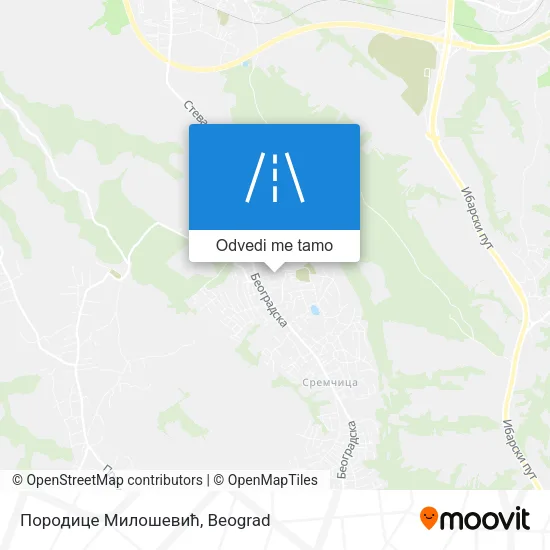 Породице Милошевић mapa