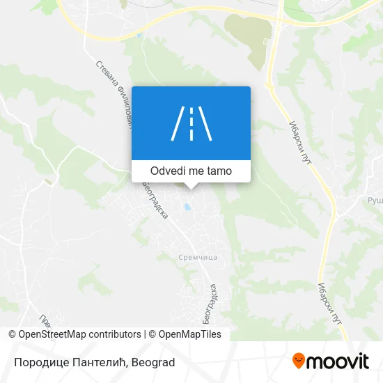 Породице Пантелић mapa