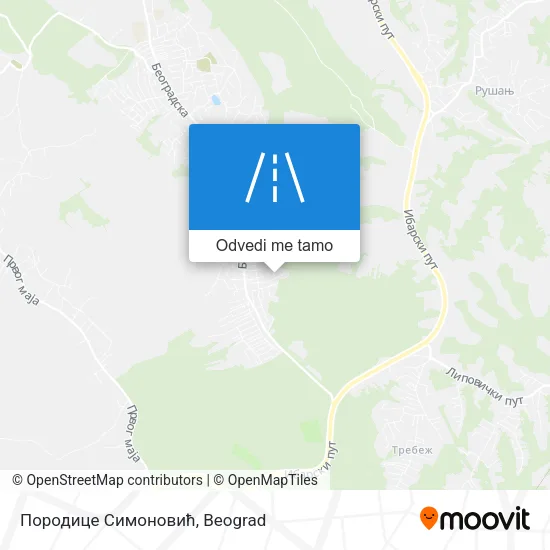 Породице Симоновић mapa