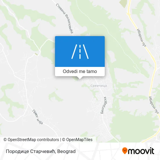 Породице Старчевић mapa
