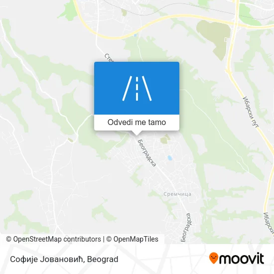 Софије Јовановић mapa