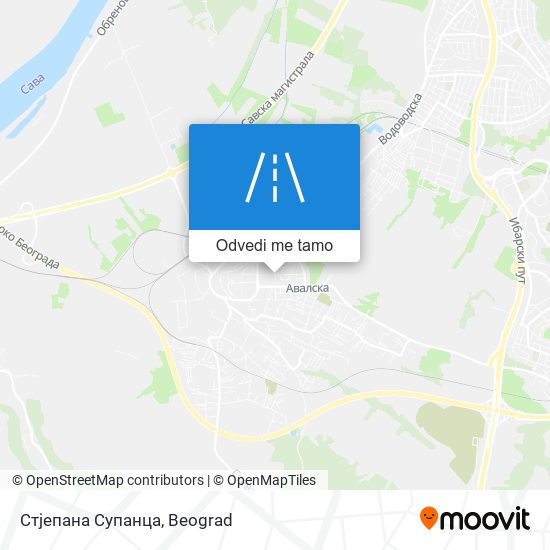 Стјепана Супанца mapa