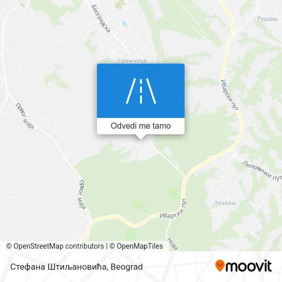 Стефана Штиљановића mapa