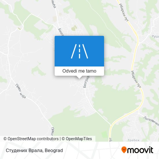 Студених Врала mapa