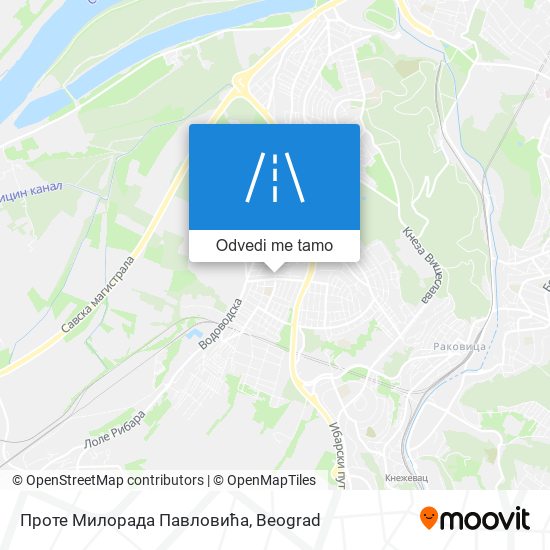 Проте Милорада Павловића mapa