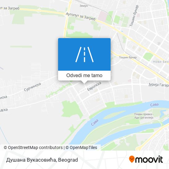 Душана Вукасовића mapa