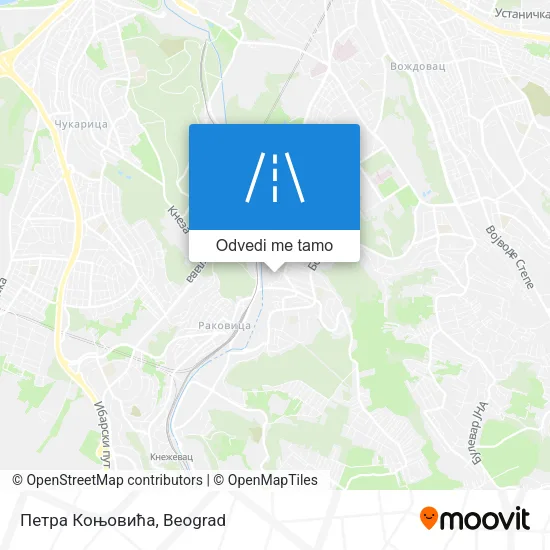 Петра Коњовића mapa