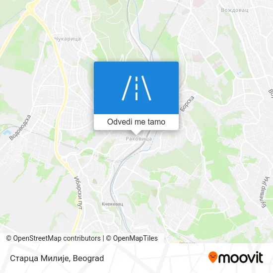 Старца Милије mapa