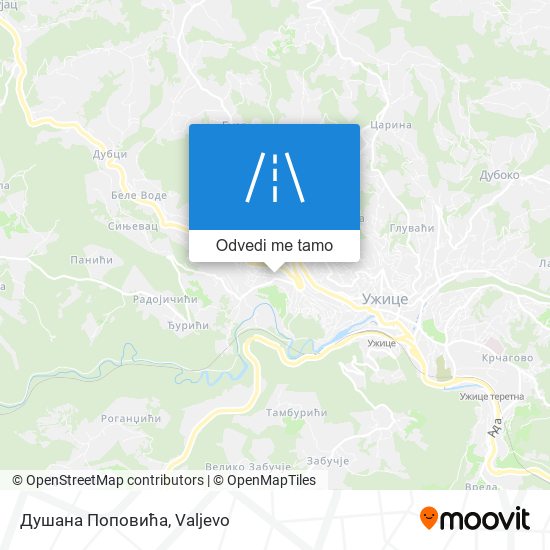 Душана Поповића mapa