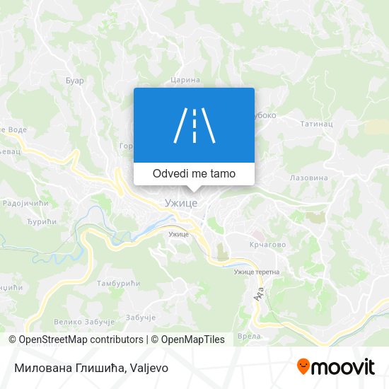 Милована Глишића mapa