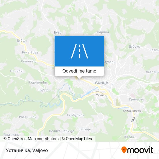 Устаничка mapa