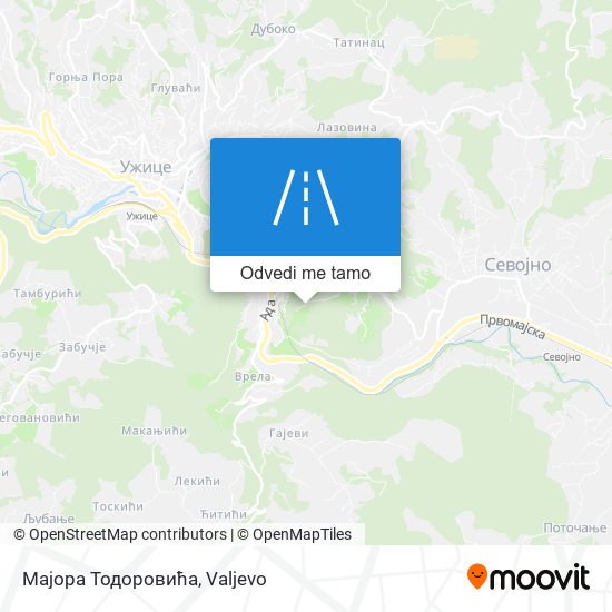 Мајора Тодоровића mapa