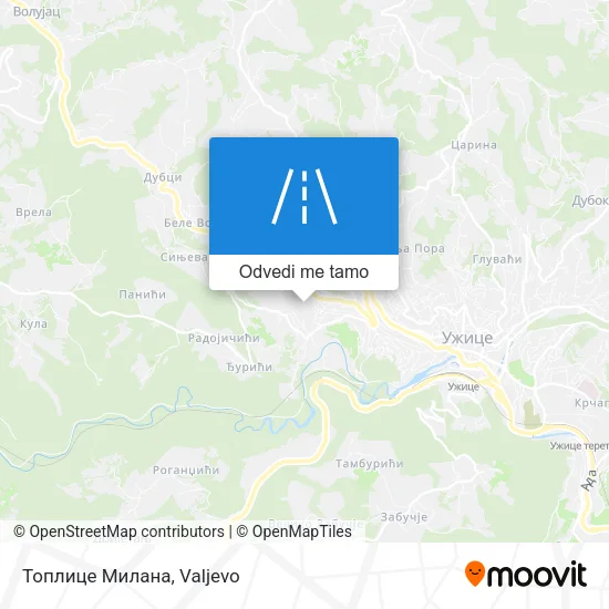 Топлице Милана mapa