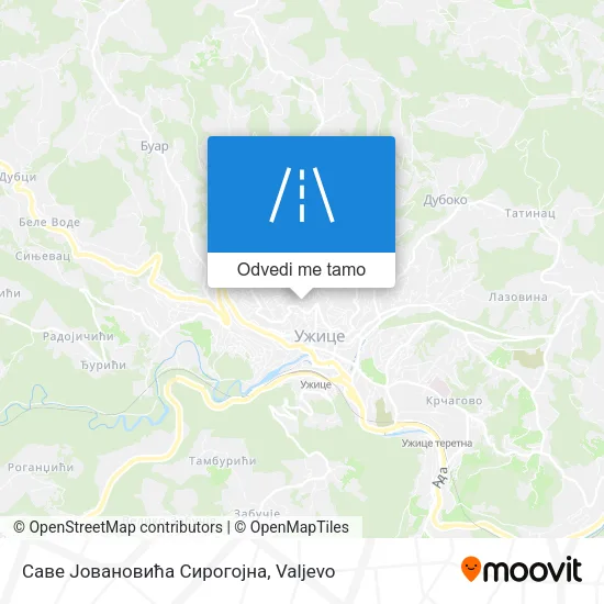 Саве Јовановића Сирогојна mapa