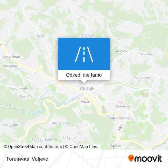 Топличка mapa