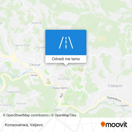 Копаоничка mapa