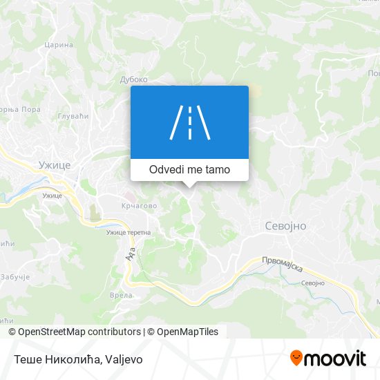 Теше Николића mapa