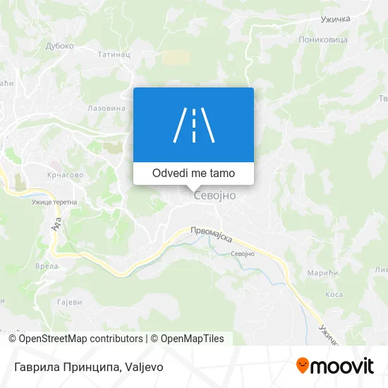 Гаврила Принципа mapa