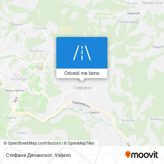 Стефана Дечанског mapa