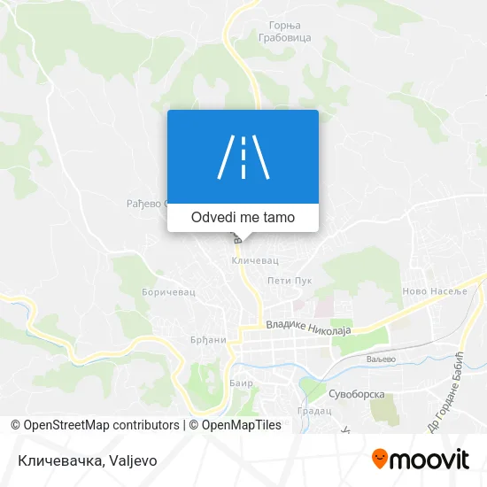 Кличевачка mapa