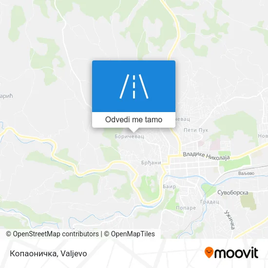Копаоничка mapa