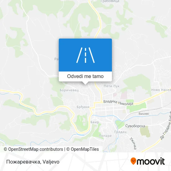 Пожаревачка mapa