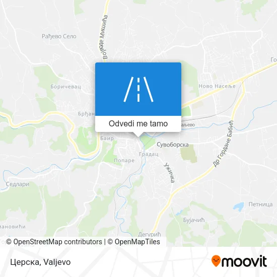 Церска mapa