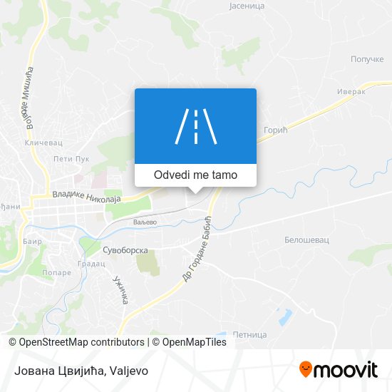 Јована Цвијића mapa
