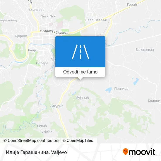 Илије Гарашанина mapa