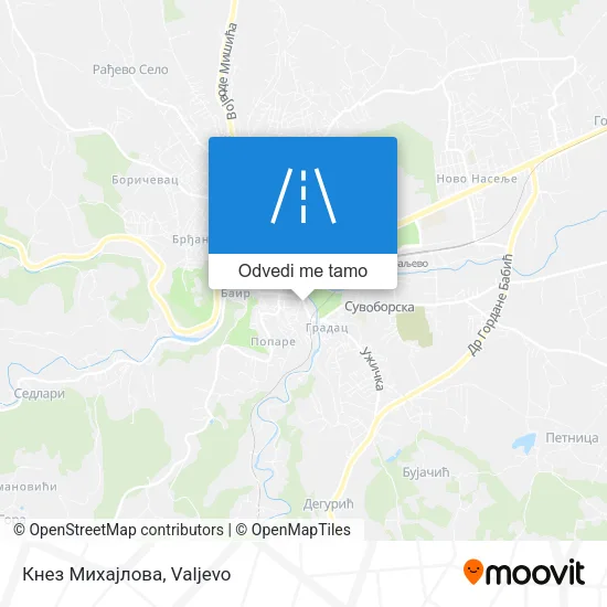 Кнез Михајлова mapa