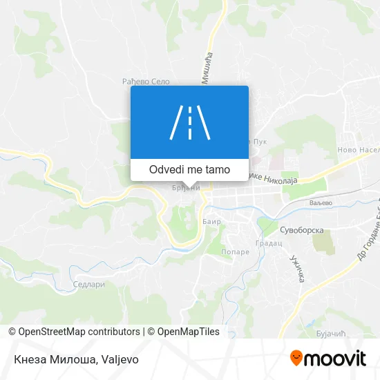 Кнеза Милоша mapa