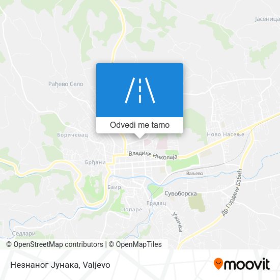 Незнаног Јунака mapa