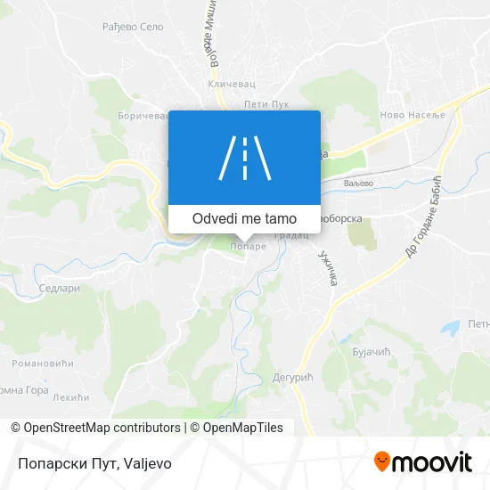 Попарски Пут mapa