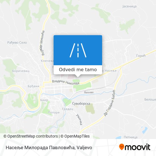 Насеље Милорада Павловића mapa